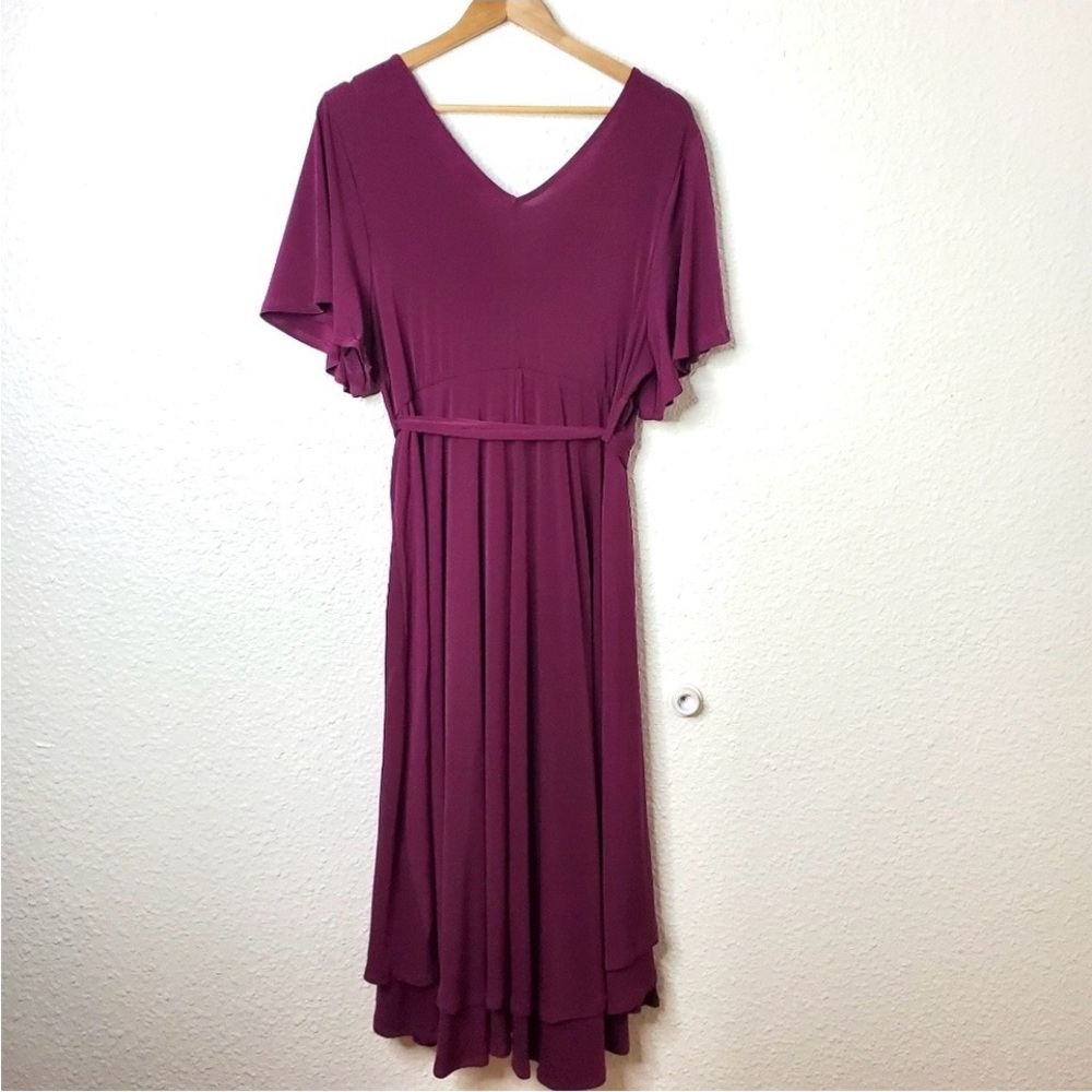 Torrid Berry Jersey Knit Faux Wrap Dress NWOT - Picture 8 of 8
